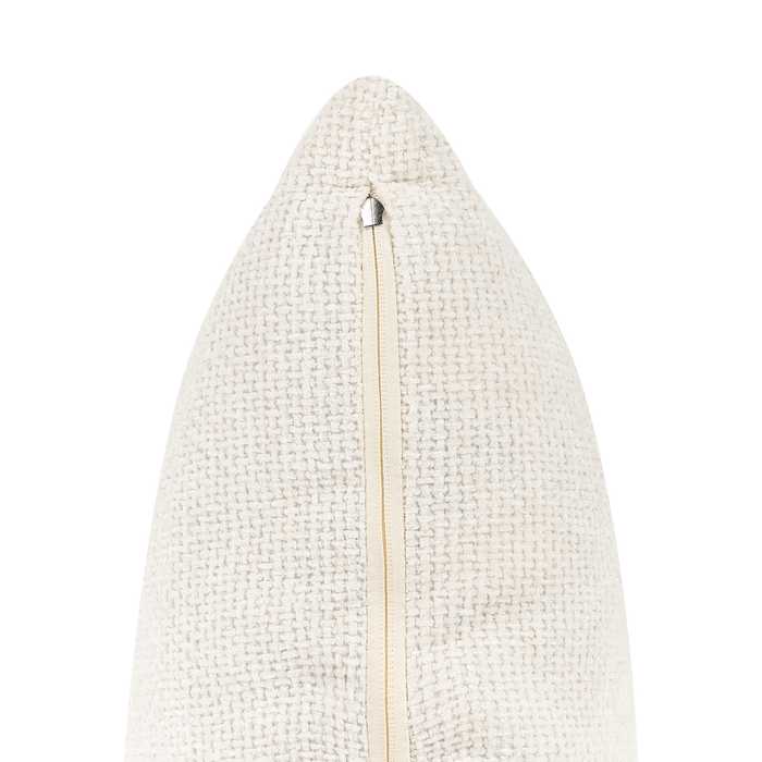 Beliani - GLORVIKA II - Driezitsbank - Gebroken wit - Polyester