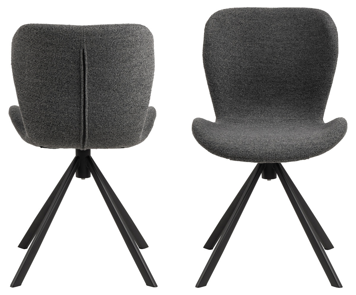 Giga Living - Eetkamerstoel Zaria Antraciet Draaibaar