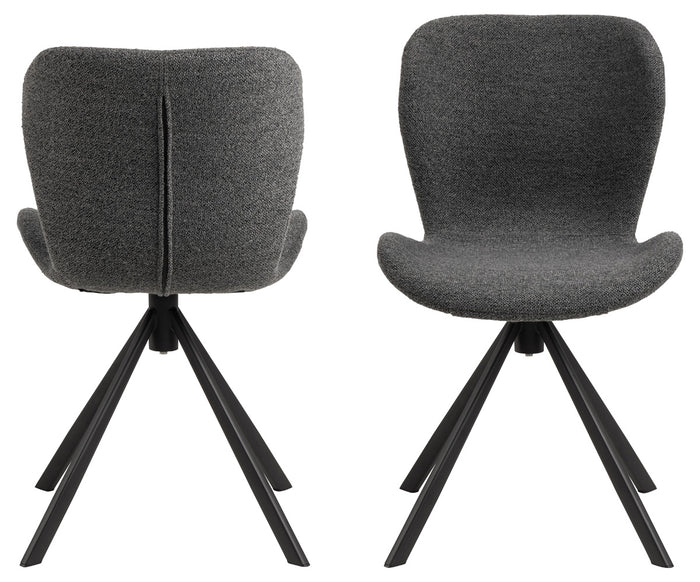 Giga Living - Eetkamerstoel Zaria Antraciet Draaibaar