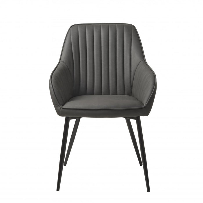 Nordic Home Kjell armstoel - pu leer - donkergrijs