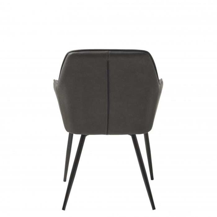 Nordic Home Kjell armstoel - pu leer - donkergrijs