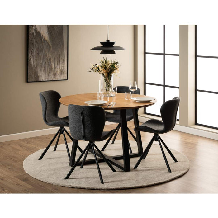 Giga Living - Eetkamerstoel Zaria Antraciet Draaibaar