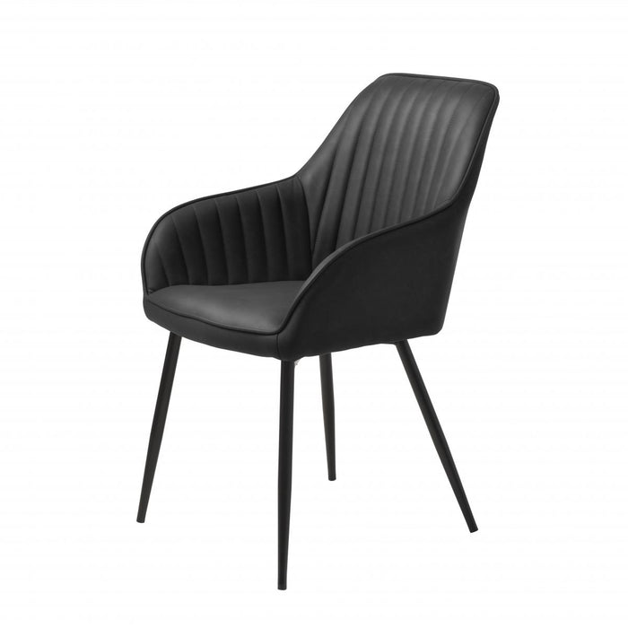 Nordic Home Kjell armstoel - pu leer - zwart