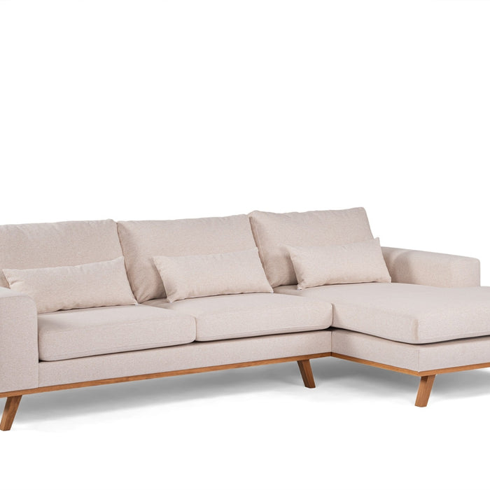 Giga Meubel - Hoekbank Stof - Beige - 3-Zits Rechts - Grande