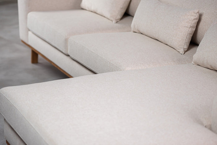 Giga Meubel - Hoekbank Stof - Beige - 3-Zits Rechts - Grande