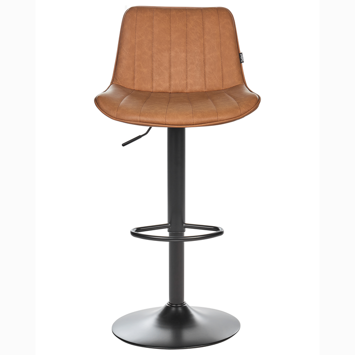 Beliani - DUBROVNIK - Barkruk set van 2 - Goudbruin - Kunstleer