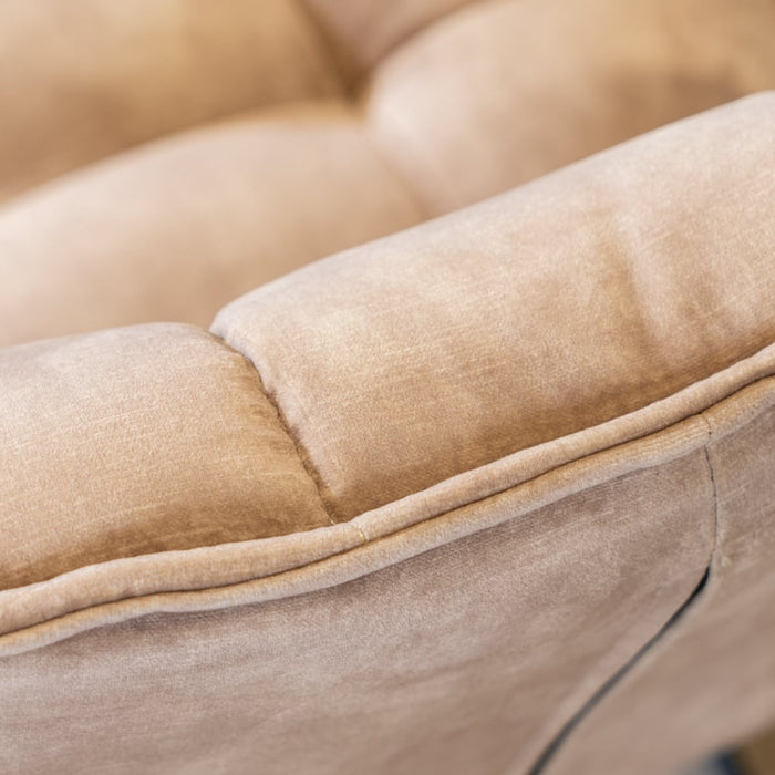 Bronx71 Velvet barkruk Janna taupe 82 cm