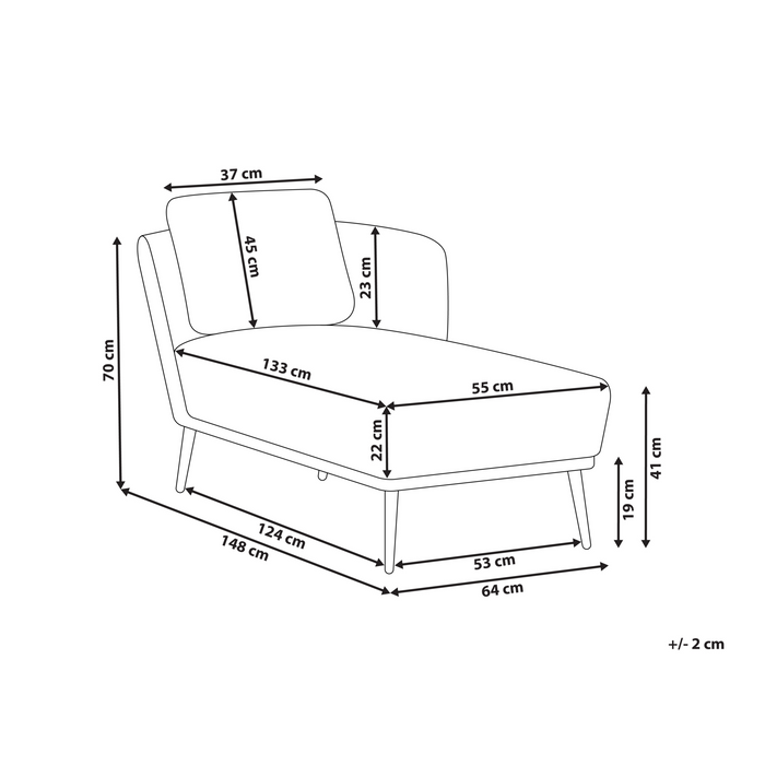 Beliani-ARTHEZE-Chaise longue-Donkergroen-Linkszijdig-Polyester