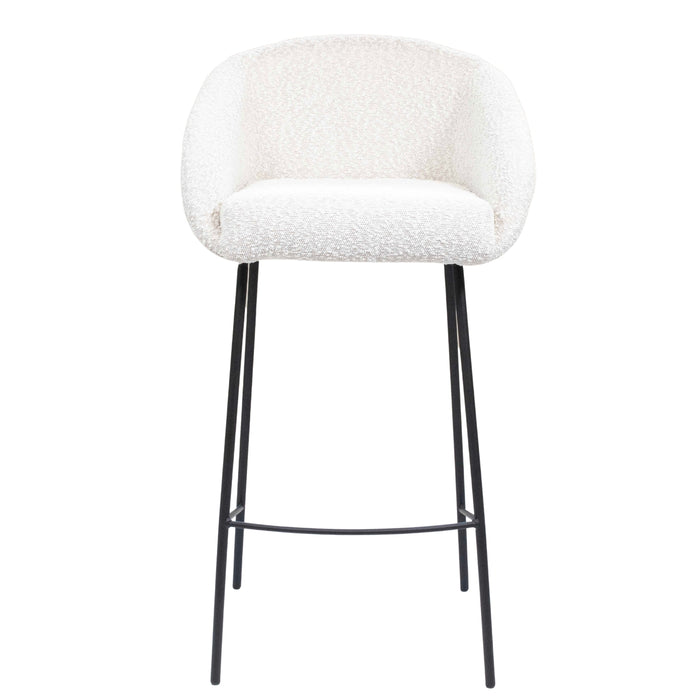 Giga Meubel - Barstoel Beige - Stof|Textiel - Lova - Set van 2