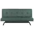 Beliani - LEEDS - Slaapbank 3-zits - Donkergroen - Polyester