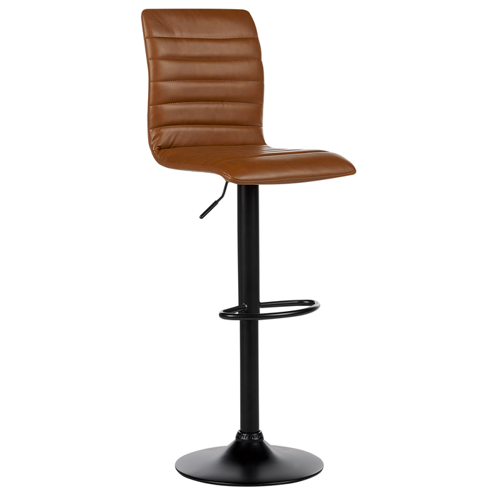 Beliani - LUCERNE II - Barkruk set van 2 - Goudbruin - Kunstleer