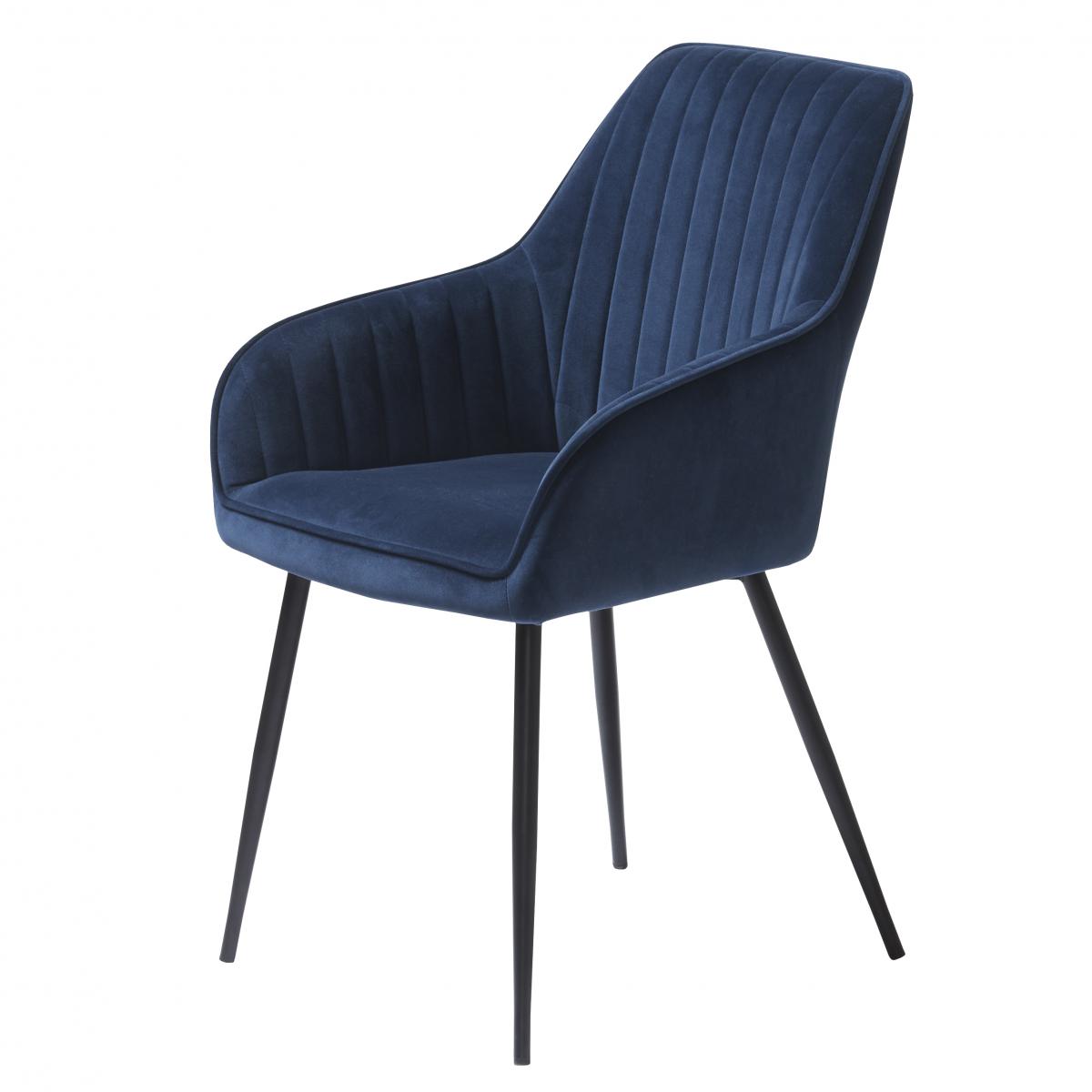 Nordic Home Kjell armstoel - velvet - blauw