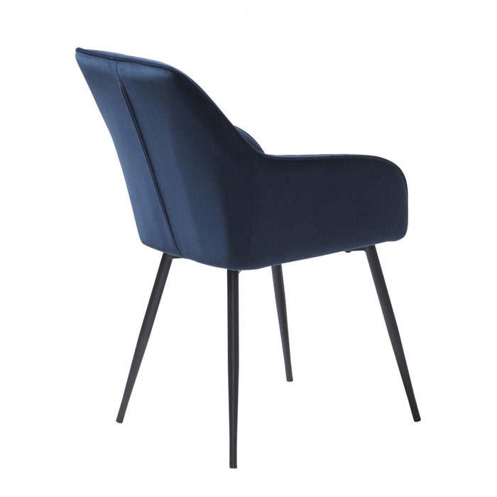 Nordic Home Kjell armstoel - velvet - blauw