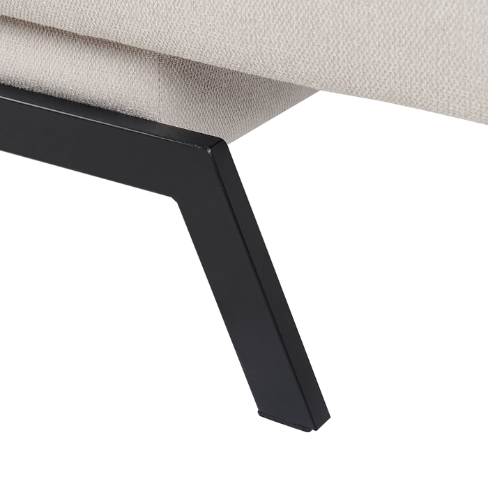 Beliani - LEEDS - Slaapbank 3-zits - Gebroken wit - Polyester