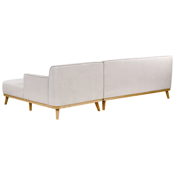 Beliani - SIMOS - Hoekbank - Lichtgrijs - Linkszijdig - Polyester