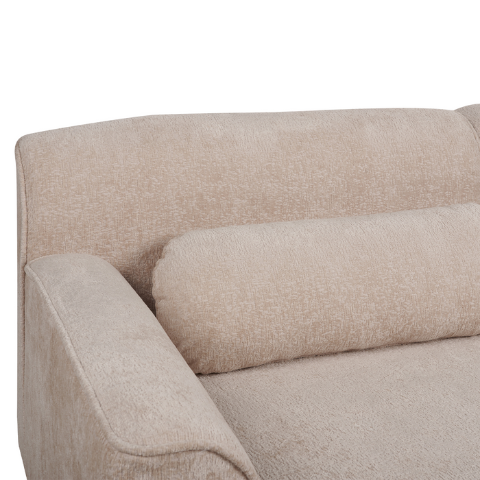 Beliani - SIMOS - Hoekbank - Beige - Rechtszijdig - Chenille