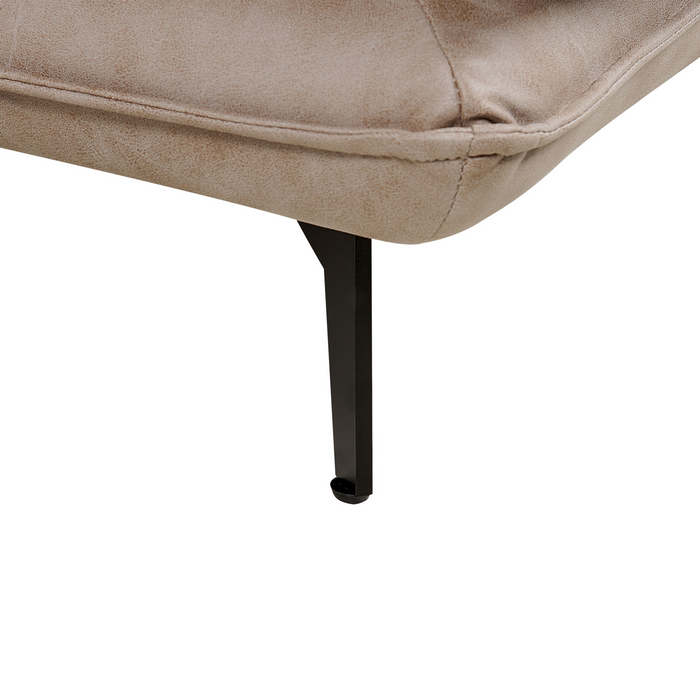 Beliani - GALLO - Hoekbank - Lichtbruin - Rechtszijdig - Kunstsuède