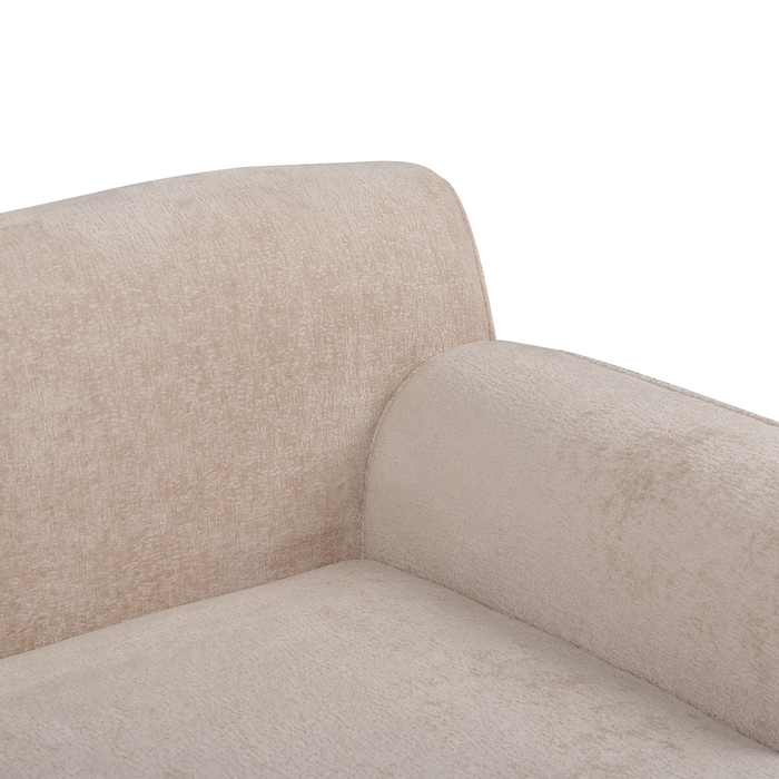 Beliani - SIMOS - Hoekbank - Beige - Linkszijdig - Chenille