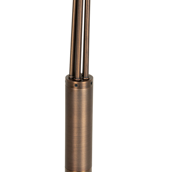 QAZQA Design vloerlamp donkerbrons met goud 5-lichts - Sixties Marmo