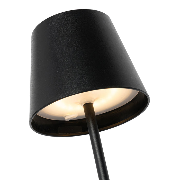 QAZQA Tafellamp zwart incl. LED dimbaar en oplaadbaar IP54 - Murdock