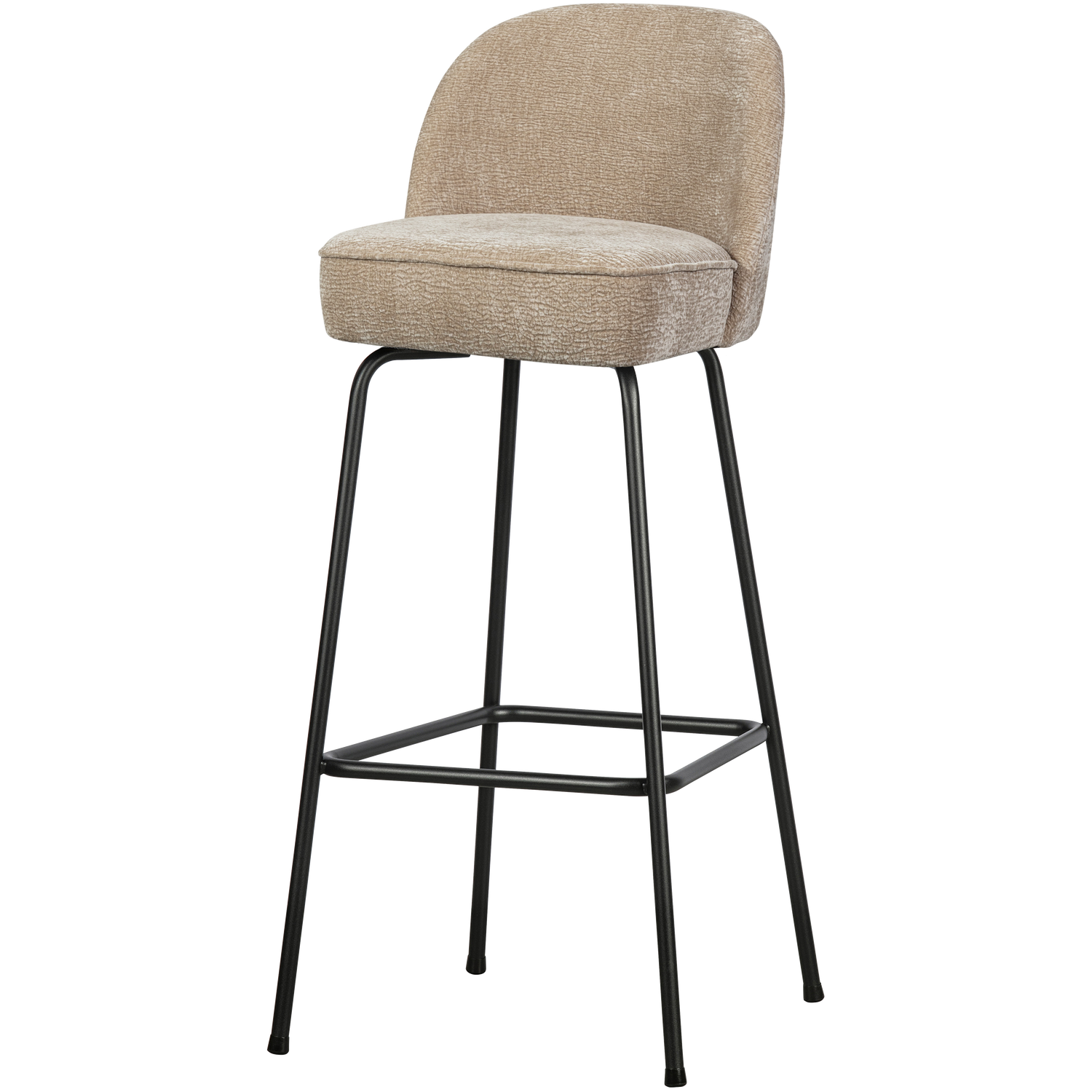 WOOOD Vogue Barkruk H 103 cm - Polyester - Sand