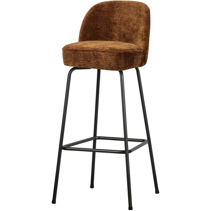 WOOOD Vogue Barkruk H 103 cm - Polyester - Mid Brown