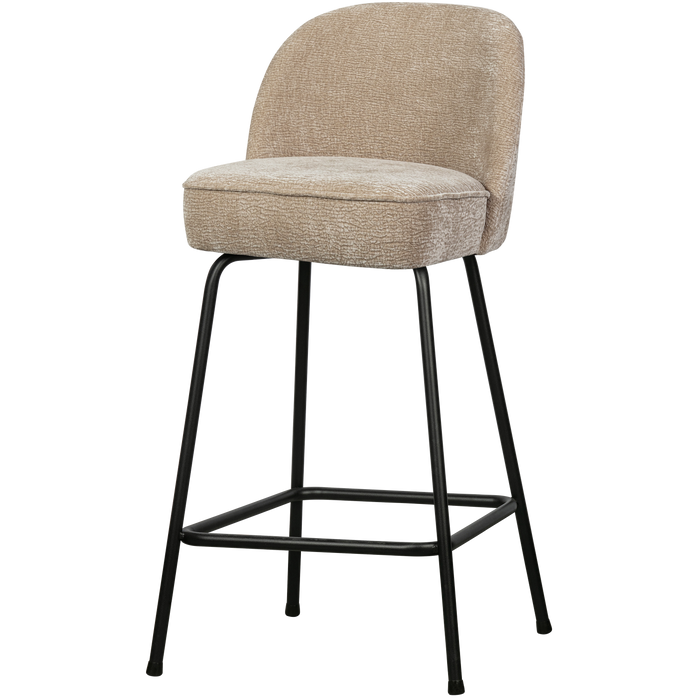 WOOOD Vogue Barkruk H 89 cm - Polyester - Sand