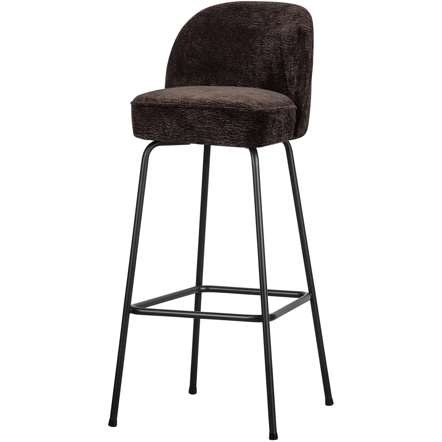 WOOOD Vogue Barkruk H 103 cm - Polyester - Dark Brown