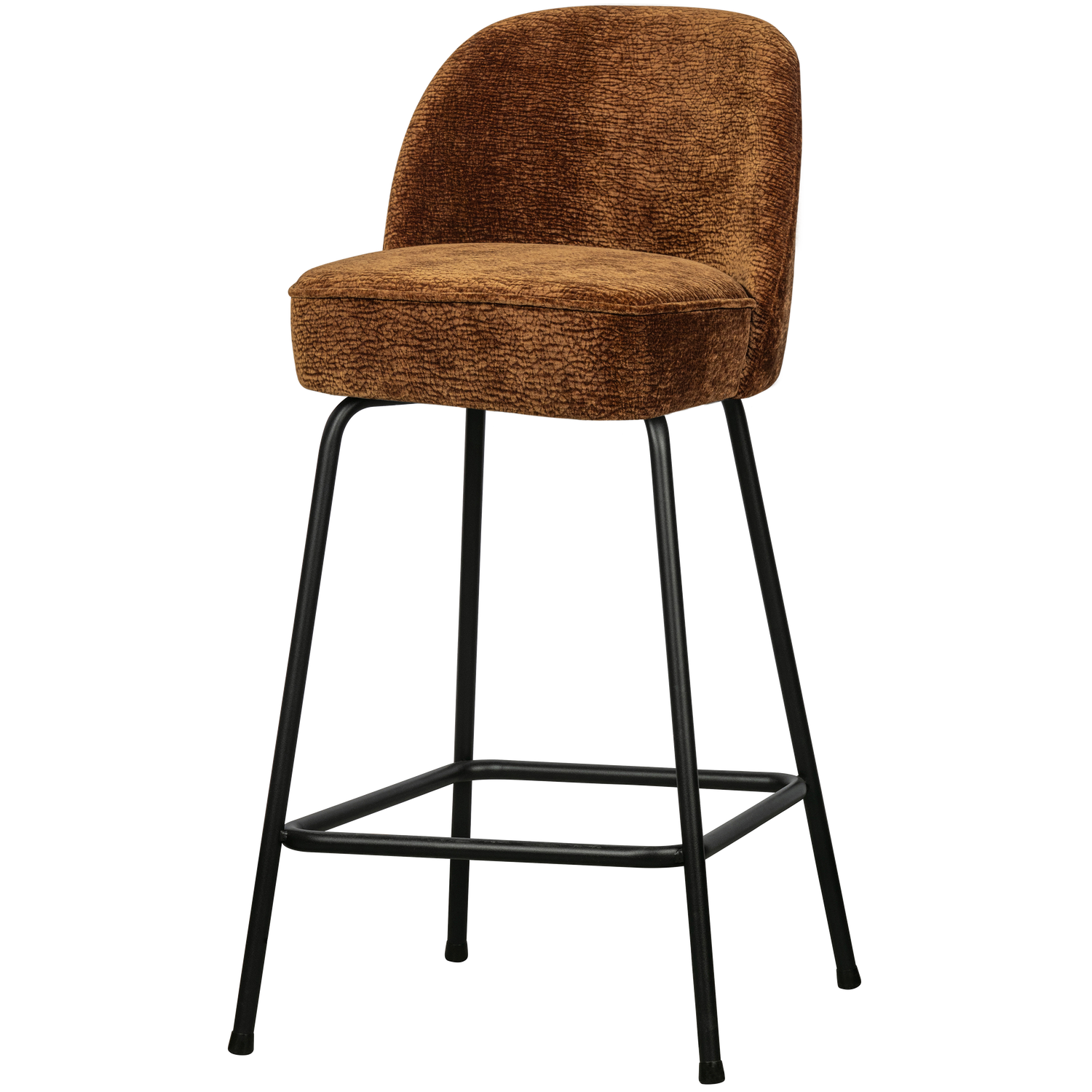 WOOOD Vogue Barkruk H 89 cm - Polyester - Mid Brown