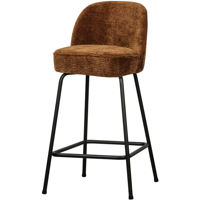 WOOOD Vogue Barkruk H 89 cm - Polyester - Mid Brown