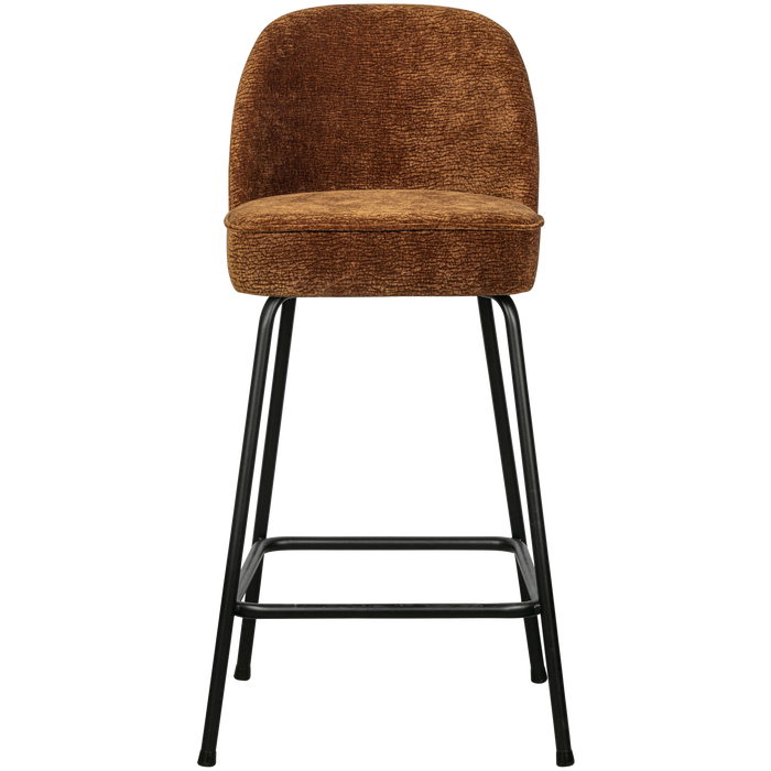 WOOOD Vogue Barkruk H 89 cm - Polyester - Mid Brown