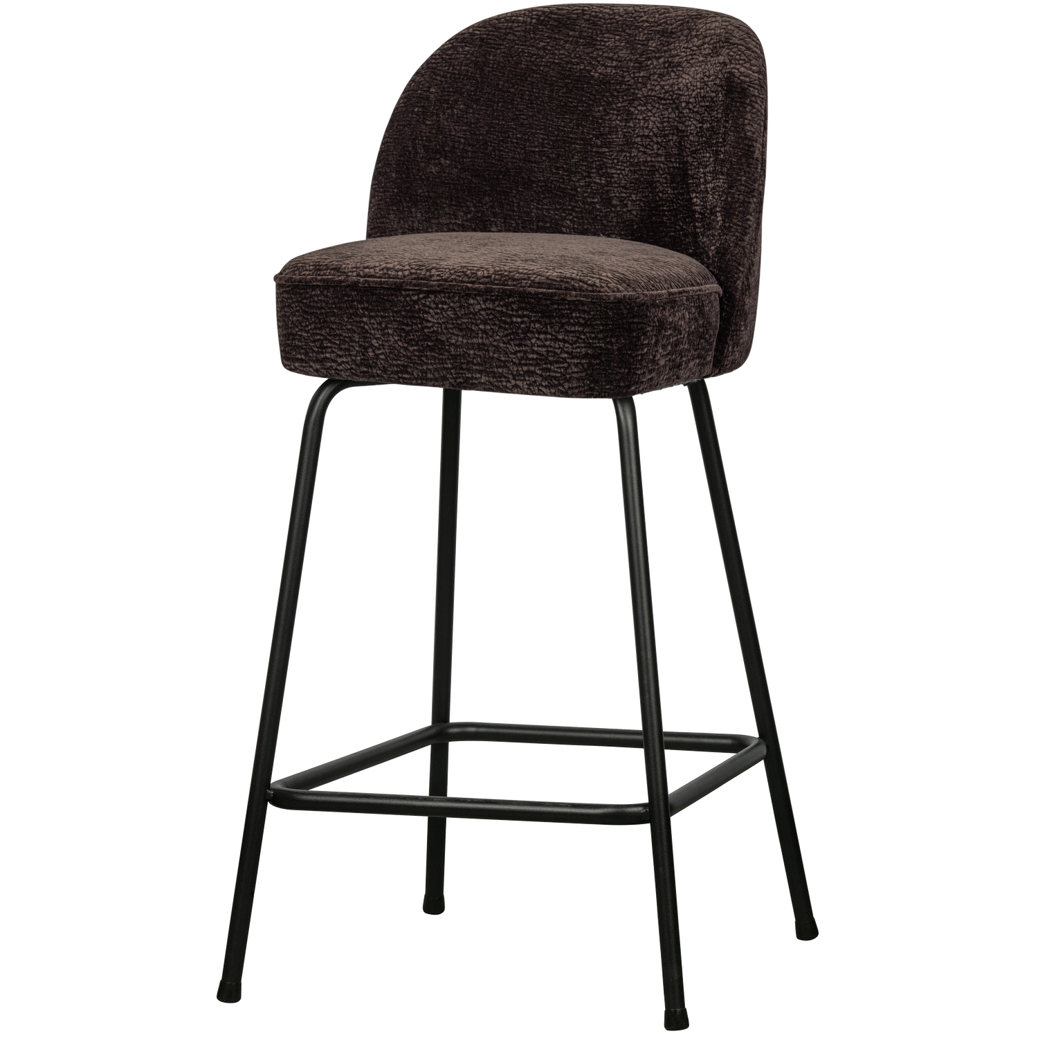 WOOOD Vogue Barkruk H 89 cm - Polyester - Dark Brown