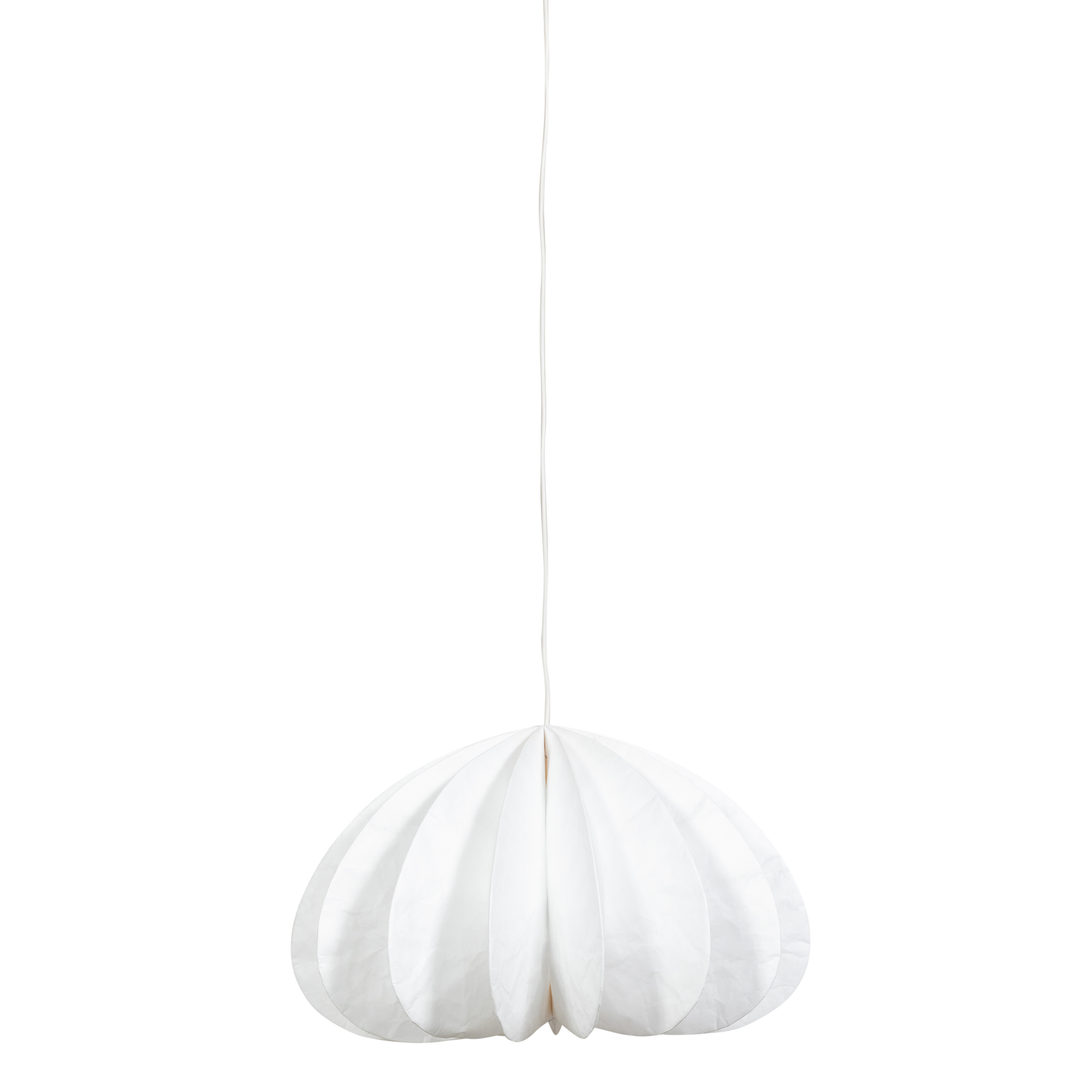 WOOOD Dalia hanglamp - Papier - Wit - 37xØ60 cm