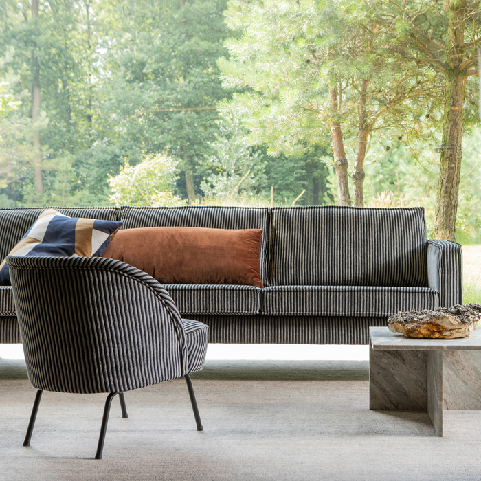 WOOOD fauteuil 3D Vogue - Streep - Midden Bruin