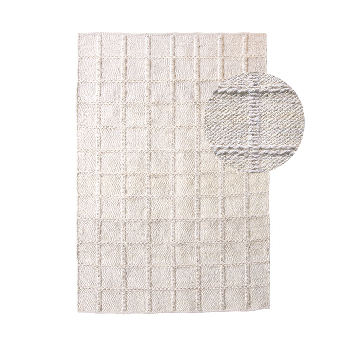 by fonQ Grids Vloerkleed 170 x 240 cm - Off-White