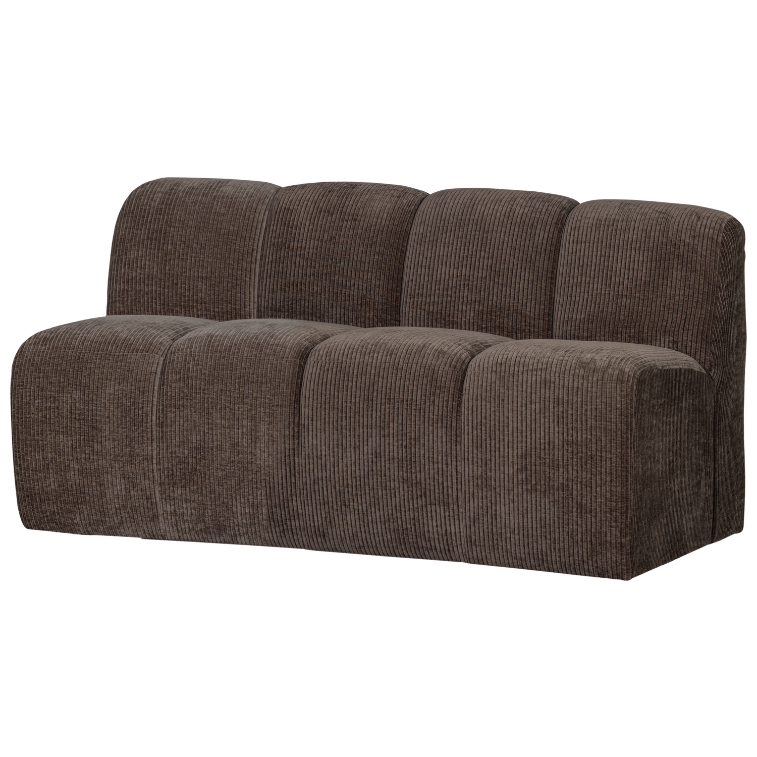 WOOOD Mojo Eetbankje Met Rugleuning 164 cm Mojo - Ribstof -Roest Bruin