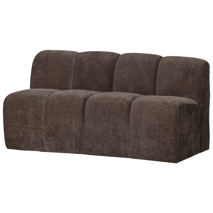 WOOOD Mojo Eetbankje Met Rugleuning 164 cm Mojo - Ribstof -Roest Bruin