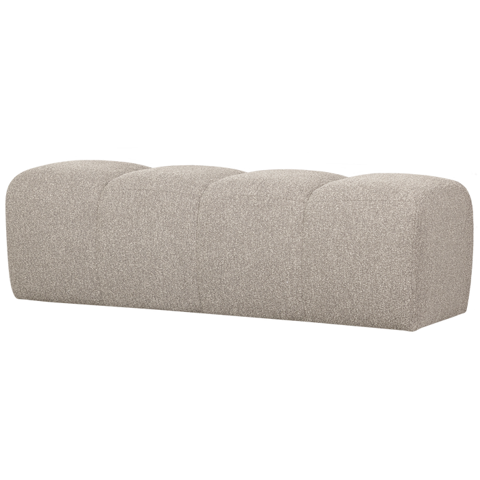 WOOOD Mojo Eetbankje 164 cm Mojo - Bouclé - Beige Melange - 49x164x45