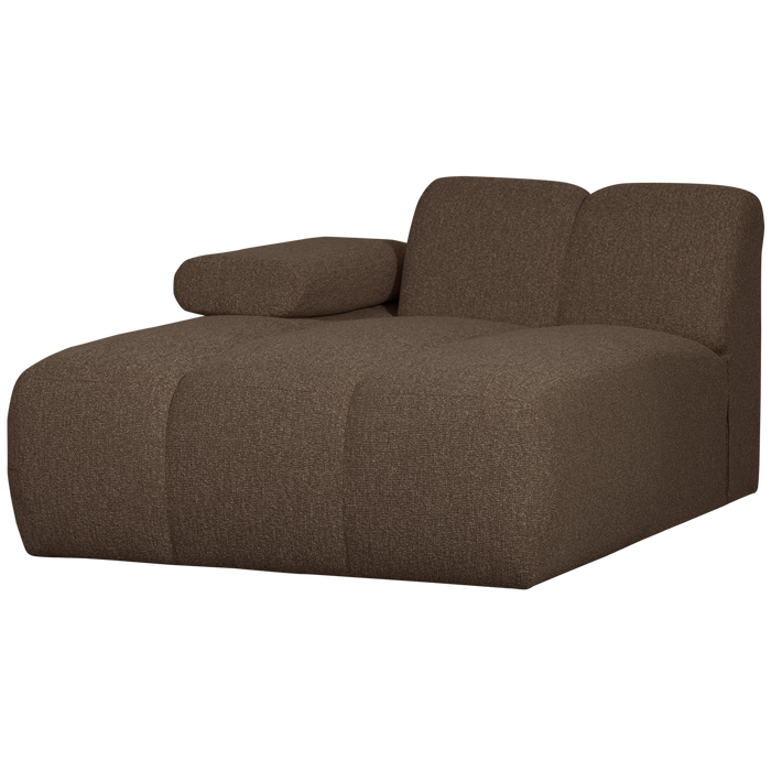 WOOOD Mojo Chaise Longue Elementenbank Links - Bouclé - Bruin