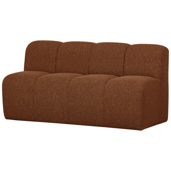 WOOOD Mojo Eetbankje Met Rugleuning 164 cm Mojo - Bouclé - Roest Bruin