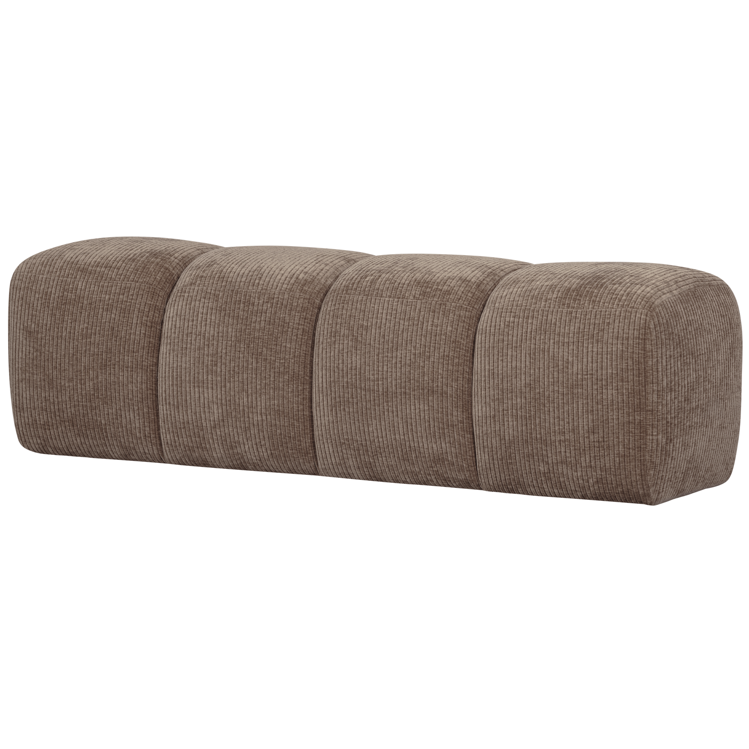 WOOOD Mojo Eetbankje 164 cm - Ribstof - Donker Zand - 49x164x45