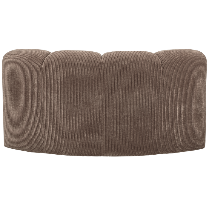 WOOOD Mojo Bank Hoekelement - Ribstof - Donker Zand - 75x68x77