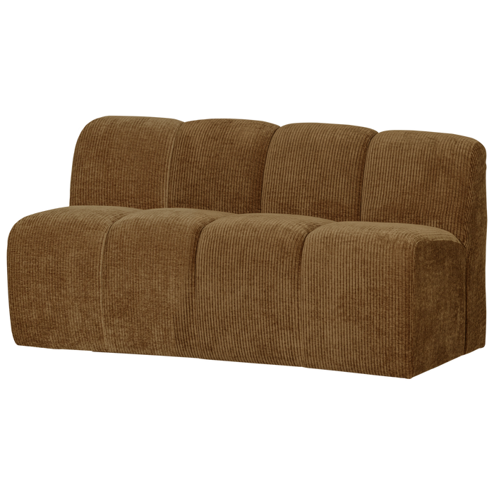 WOOOD Mojo Eetbankje Met Rugleuning 164 cm Mojo - Ribstof -Honing Geel