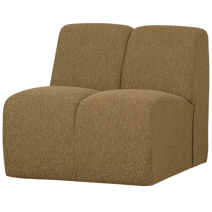 WOOOD Mojo 1-Zits Bank - Bouclé - Geel|Bruin - 74x80x97