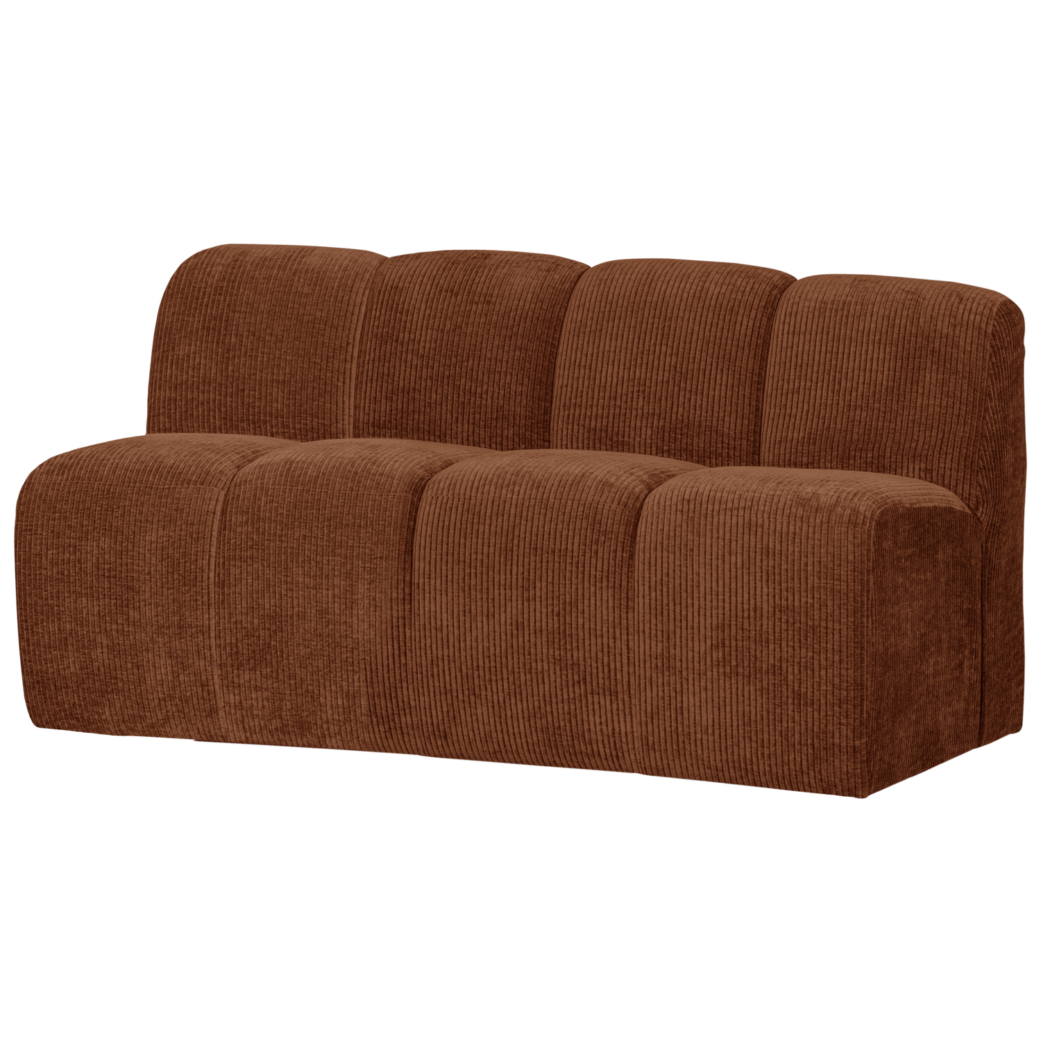 WOOOD Mojo Eetbankje Met Rugleuning 164 cm Mojo - Ribstof -Roest Bruin