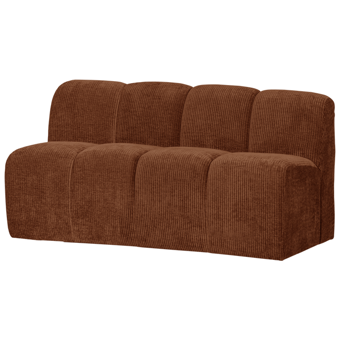 WOOOD Mojo Eetbankje Met Rugleuning 164 cm Mojo - Ribstof -Roest Bruin