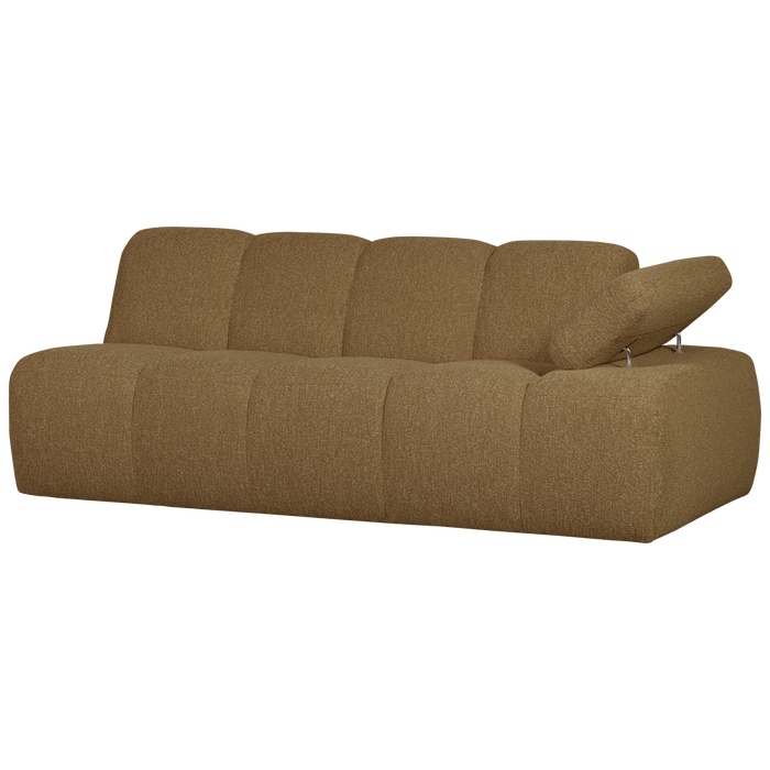 WOOOD Mojo 2-Zits Bank Met Arm Rechts - Bouclé - Geel|Bruin Melange