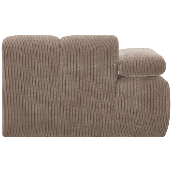 WOOOD Mojo 1-Zits Bank Met Arm Links - Ribstof - Zand - 74x120x97