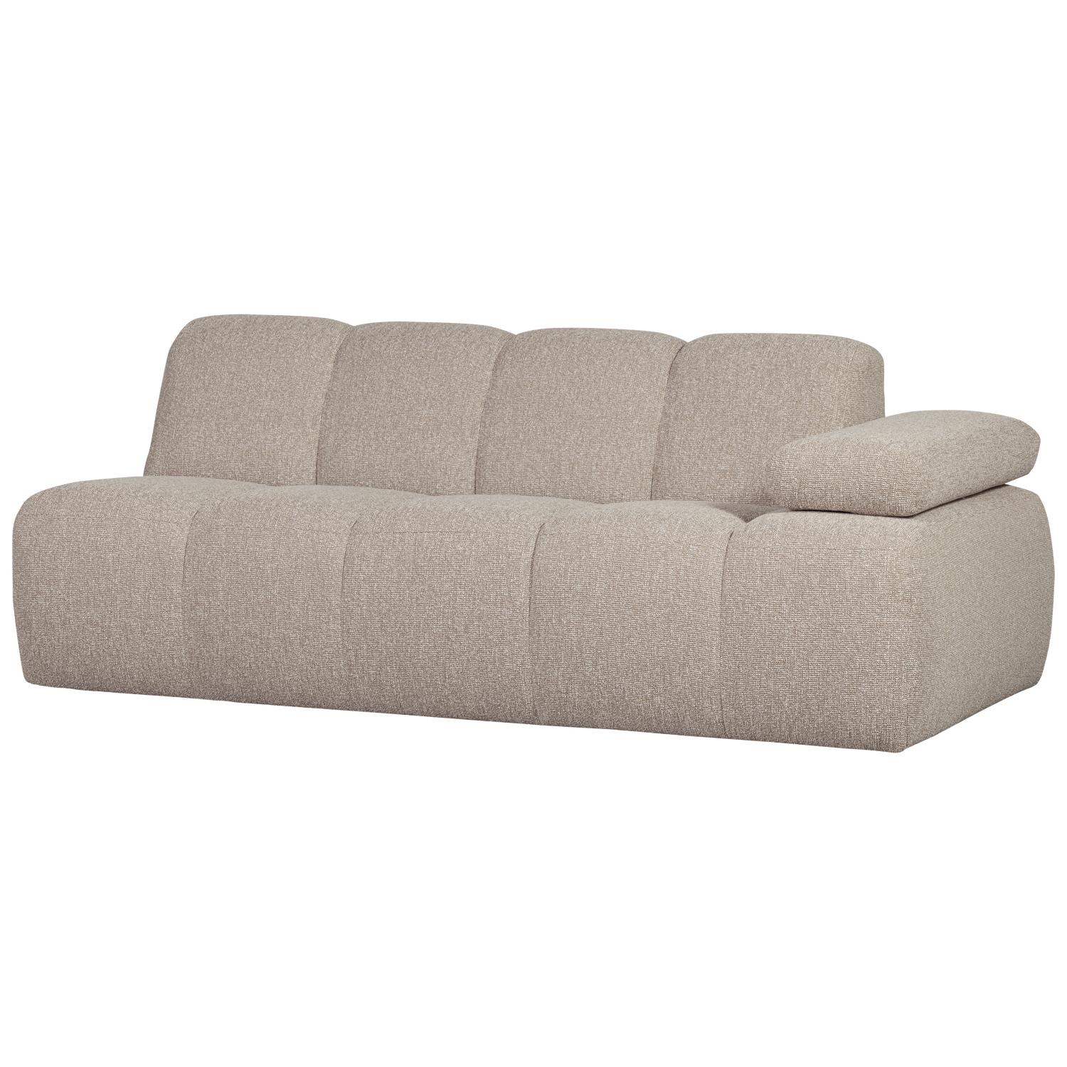 WOOOD Mojo 2-Zits Bank Met Arm Rechts - Bouclé - Beige - 74x200x97