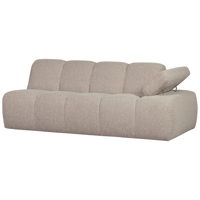 WOOOD Mojo 2-Zits Bank Met Arm Rechts - Bouclé - Beige - 74x200x97